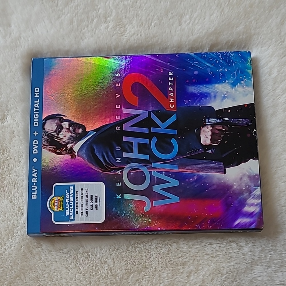 New Sealed Blu-ray John Wick 2 Keanu Reeves Movie Disc